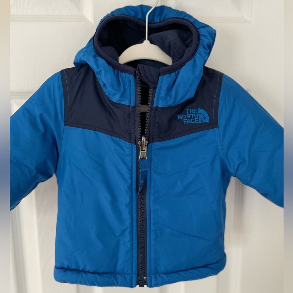 The North Face baby winter jacket blue 6-12m